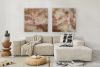 Somewhere in Time Diptych Limited Edition Print by Sarah Malone above couch interior